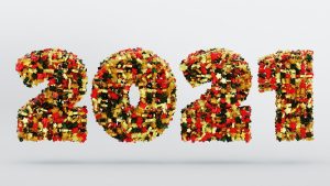 2021 written with flowers